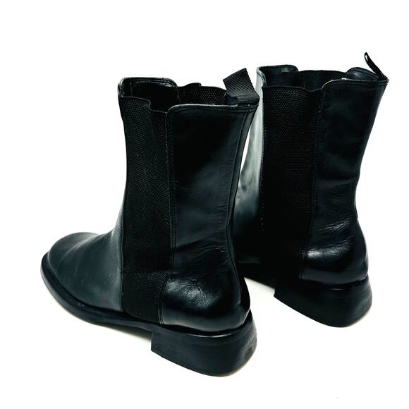 Banana Republic Prialpas Gomma Italian Leather Chelsea Boots Black - Picture 6 of 11